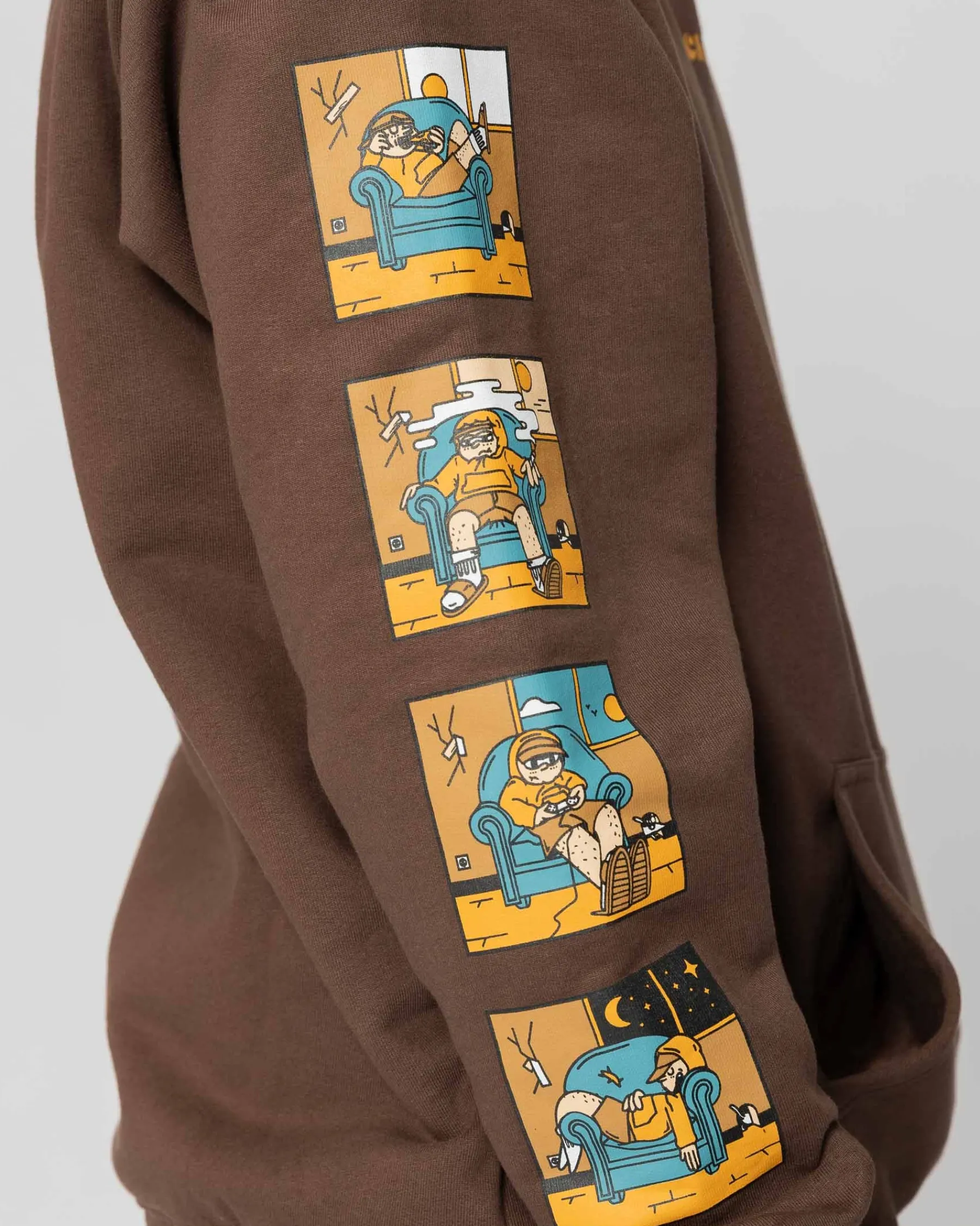 Sweats|JACKER LAZY - HOODIE - BROWN