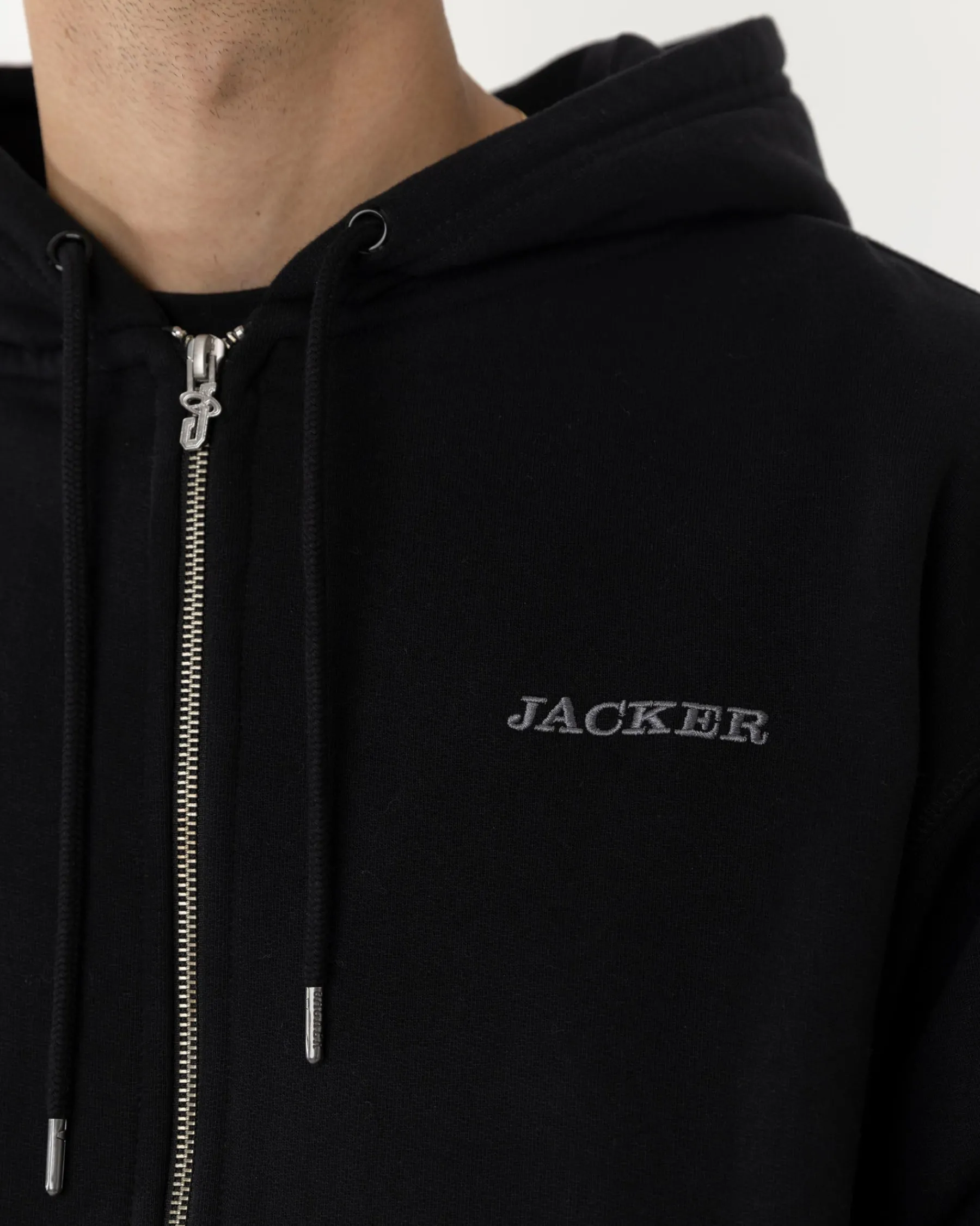 Sweats|JACKER NOTORIOUS ZIPPED HOODIE - BLACK