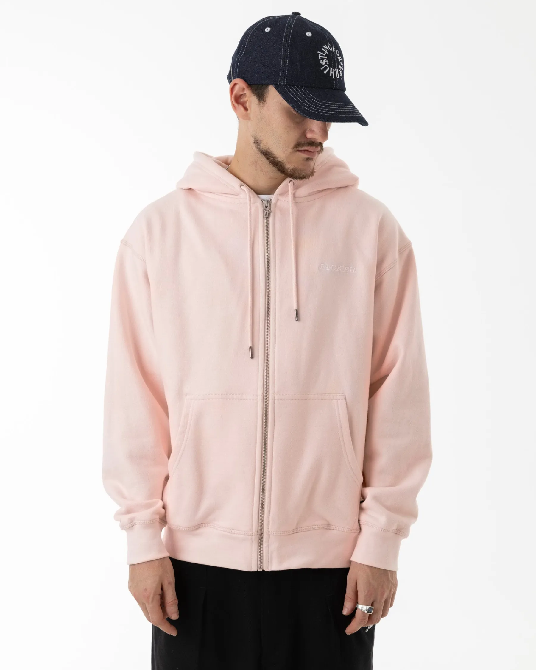 Sweats|JACKER NOTORIOUS ZIPPED HOODIE - PINK