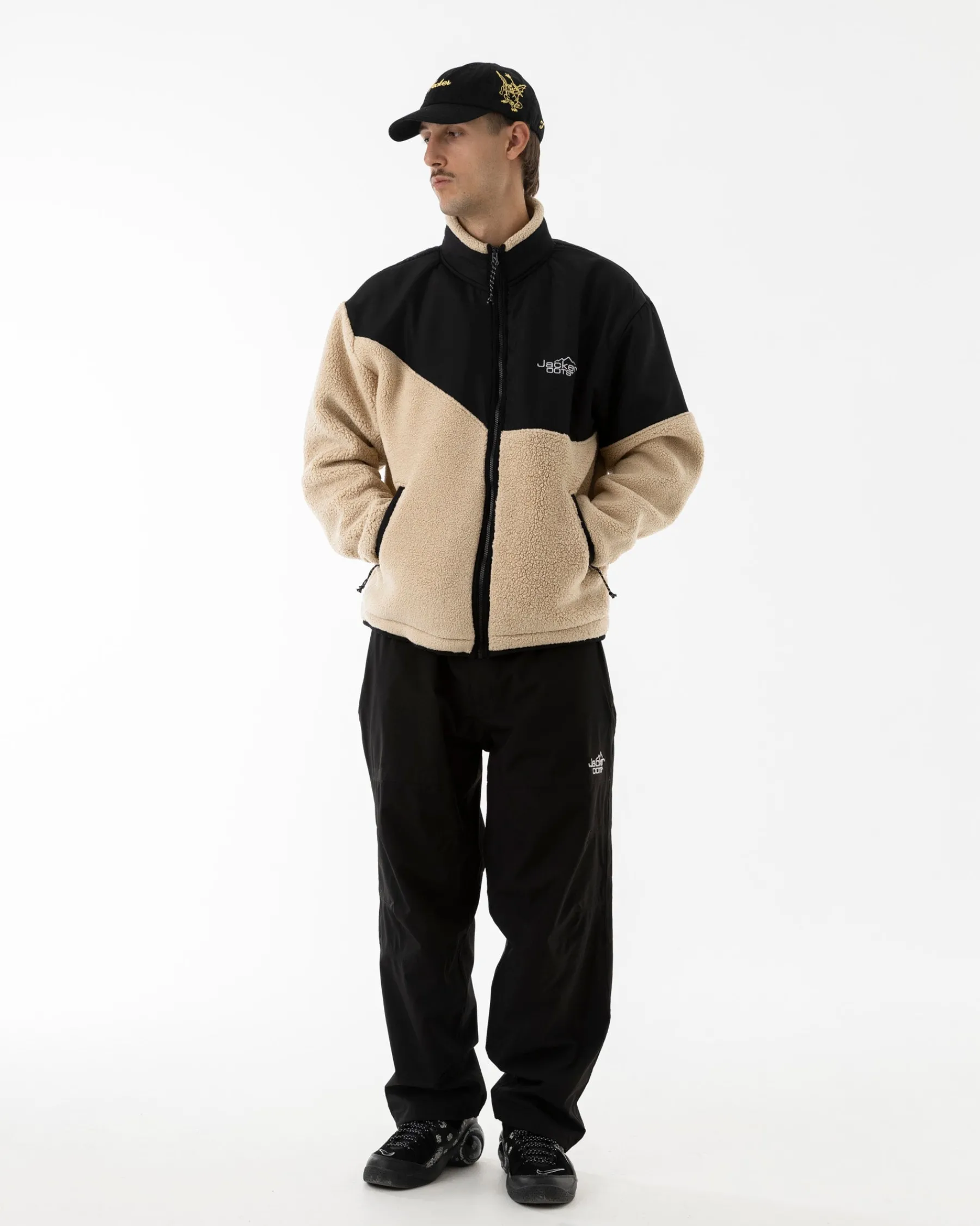 Vestes|JACKER OOTS SHERPA JACKET - BEIGE