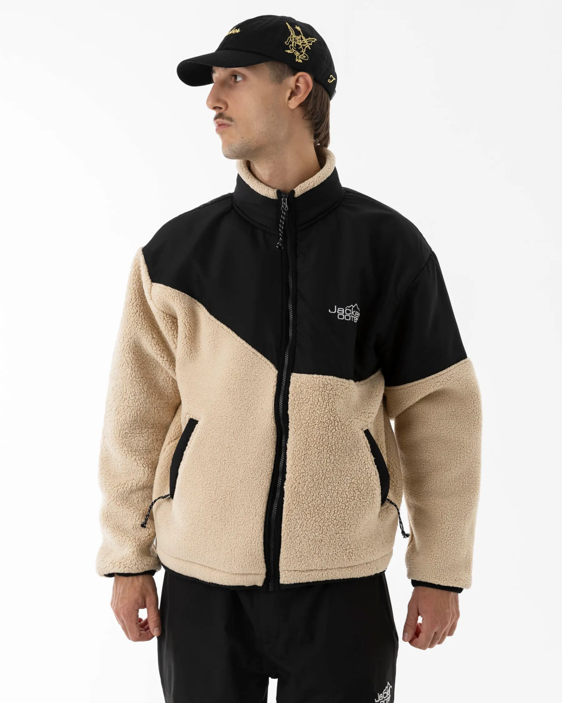 Vestes|JACKER OOTS SHERPA JACKET - BEIGE