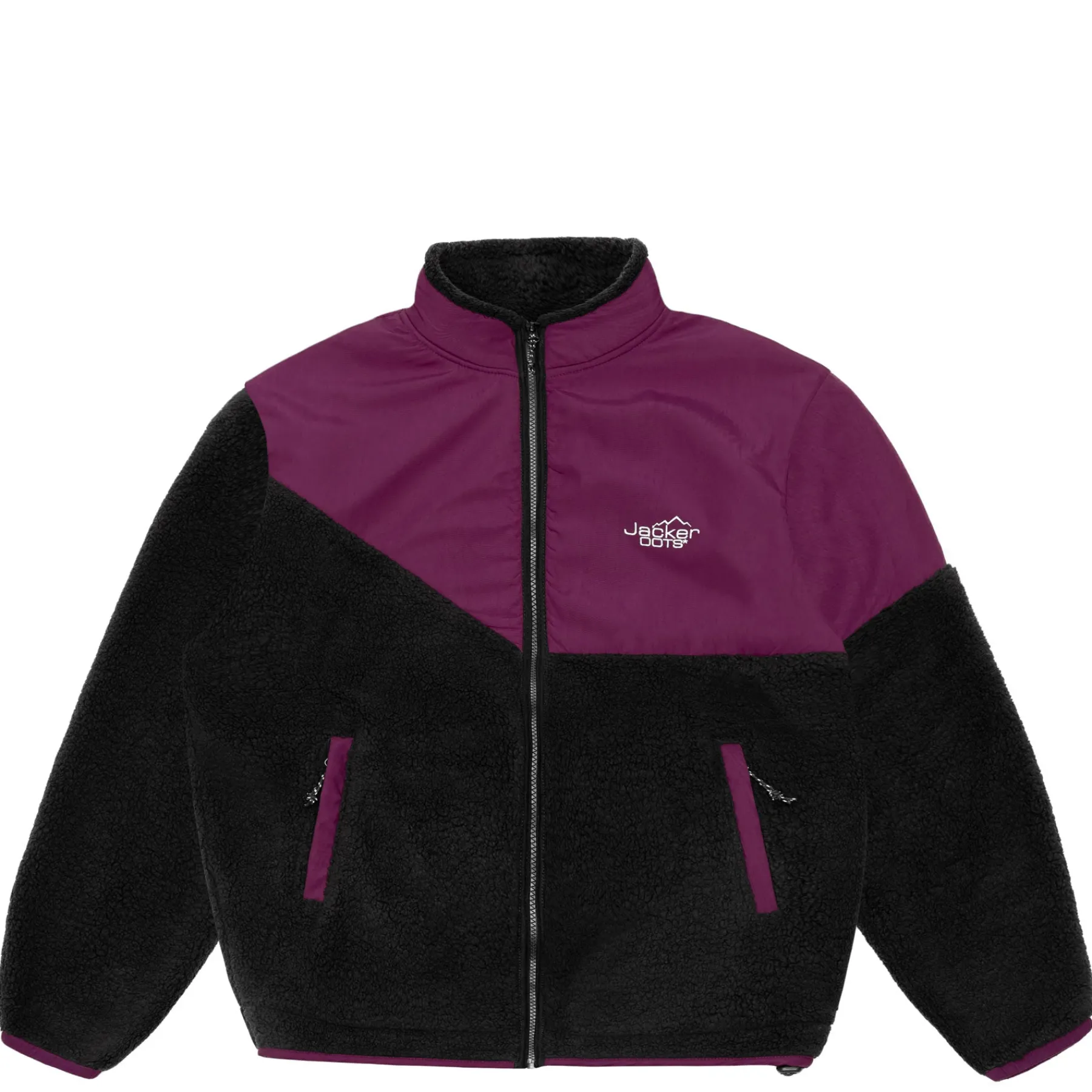 Vestes|JACKER OOTS SHERPA JACKET - PURPLE