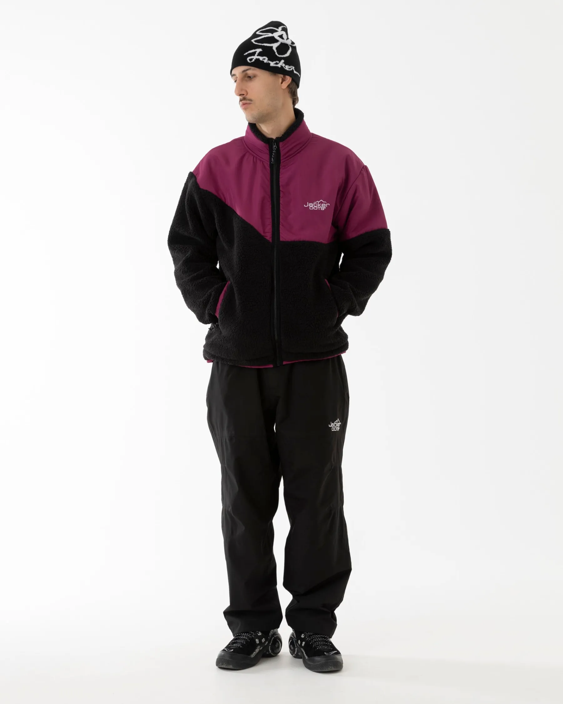 Vestes|JACKER OOTS SHERPA JACKET - PURPLE