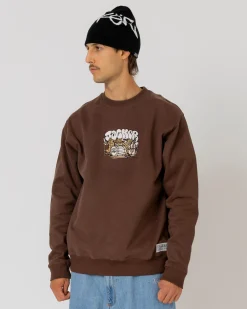 Sweats|JACKER ORCHESTRA CREWNECK - BROWN
