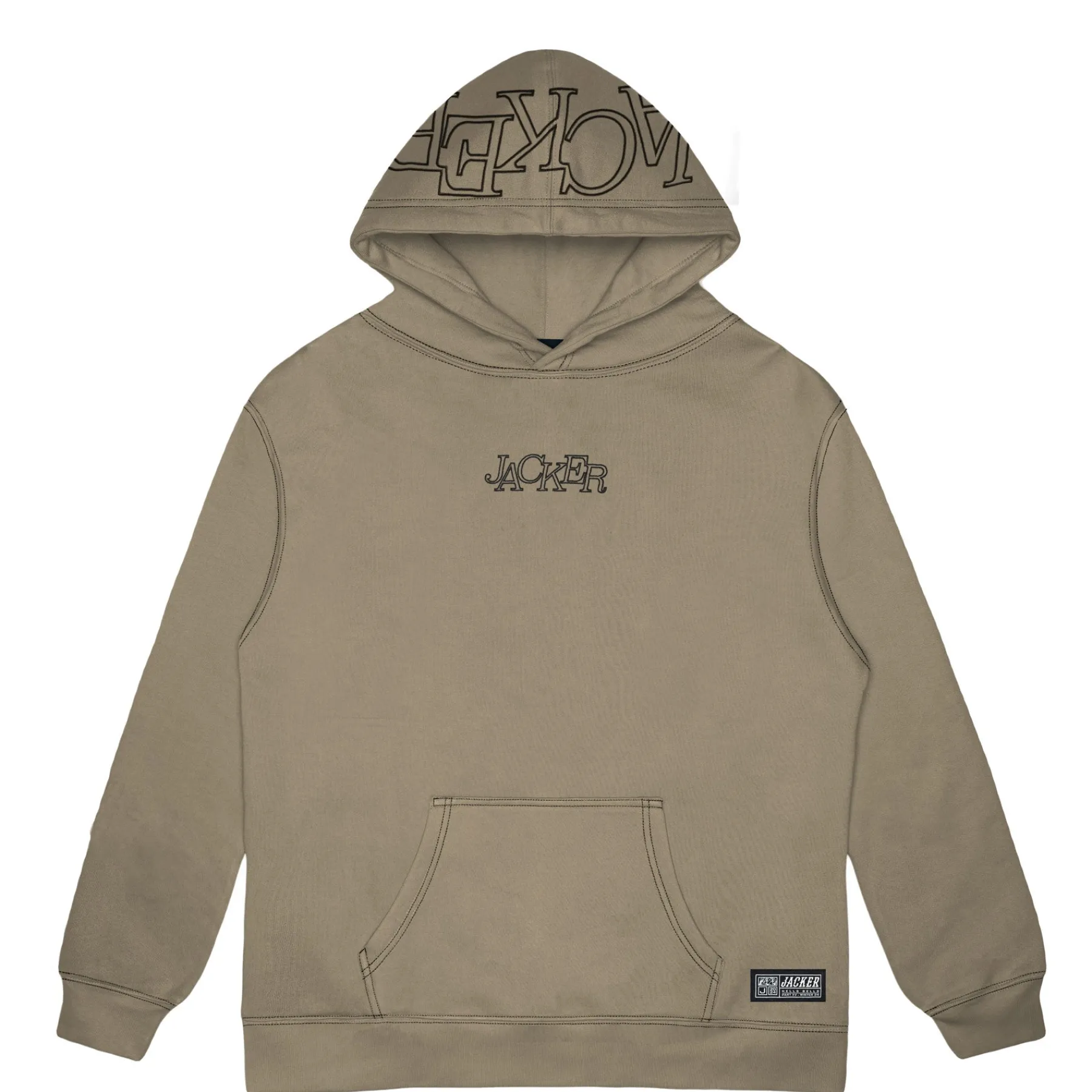Sweats|JACKER SELECT CONTRAST HOODIE - BEIGE