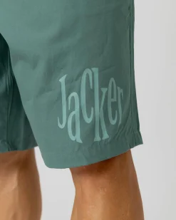 Pantalons & Shorts|JACKER SWELL LOGO SHORT - GREEN