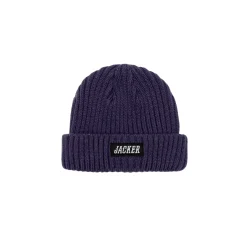 Headwear|JACKER TEAM LOGO SHORT BEANIE - PURPLE