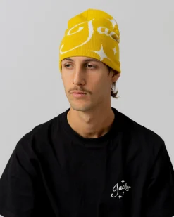 Headwear|JACKER VACATION BEANIE - YELLOW