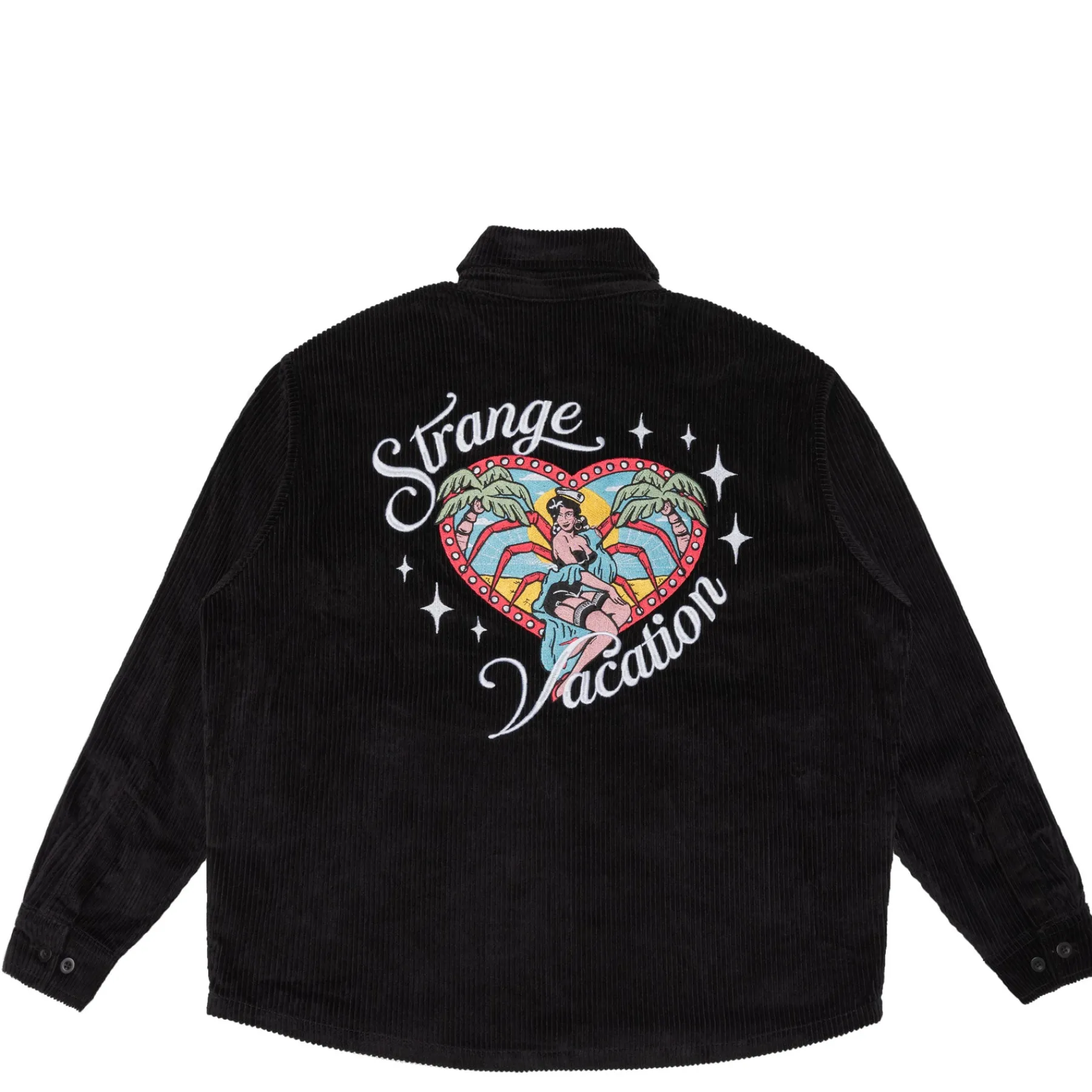 Chemises|JACKER VACATION OVERSHIRT CORDUROY - BLACK