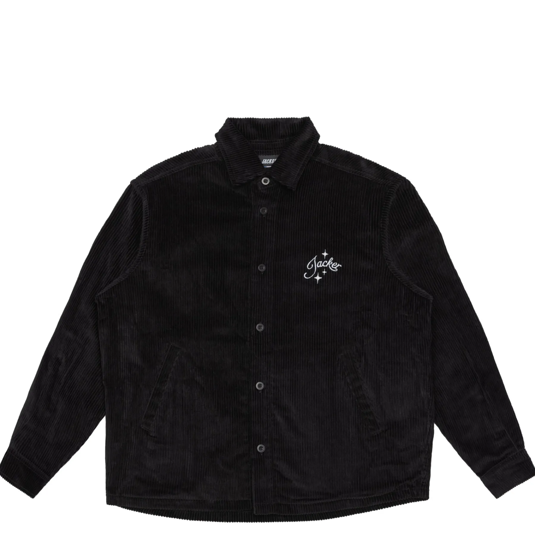 Chemises|JACKER VACATION OVERSHIRT CORDUROY - BLACK