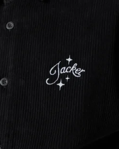 Chemises|JACKER VACATION OVERSHIRT CORDUROY - BLACK