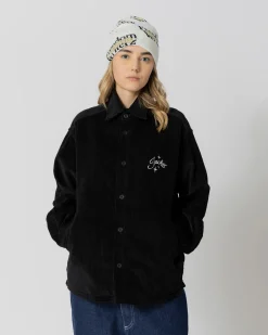 Chemises|JACKER VACATION OVERSHIRT CORDUROY - BLACK