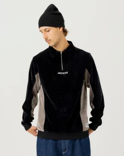 T-shirts|Polos|JACKER VELVET POLO - BLACK