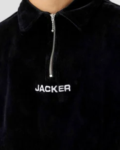 T-shirts|Polos|JACKER VELVET POLO - BLACK